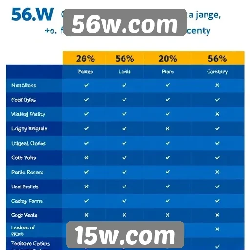 Comparativo entre 56w.com e concorrentes do setor